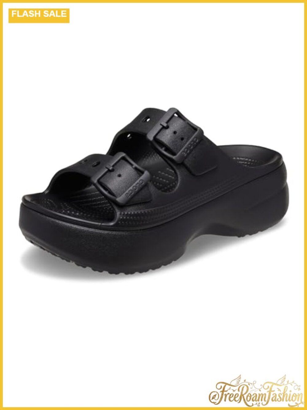 Platform Sandals with Adjustable Buckle Straps and Lightweight Comfort
